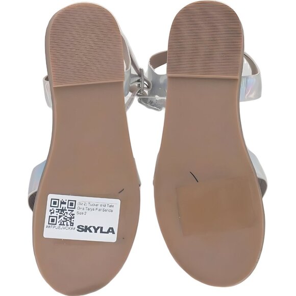 Tucker & Tate Girls Tarya Flat Sandal White Size 2 Kids - Picture 6 of 6